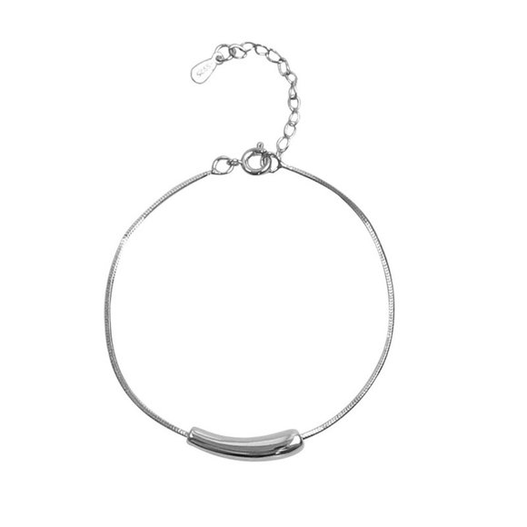 #NEW 925 Sterling Silver Simple Bar Bracelet A - Picture 10 of 10